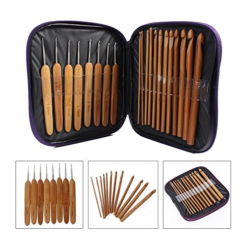 candora TM Lot de 20 en bambou Crochet crochets...