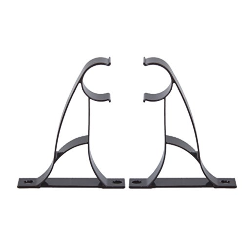 2pcs Supports de Tringle à Rideau en Métal pour...