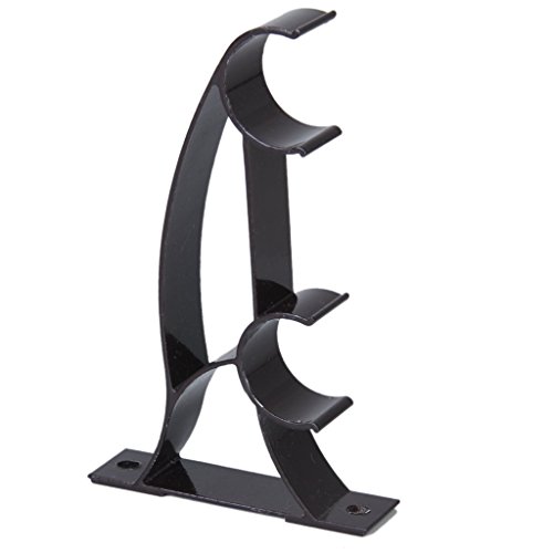 2pcs Double Support de Tringle à Rideau en Méta...