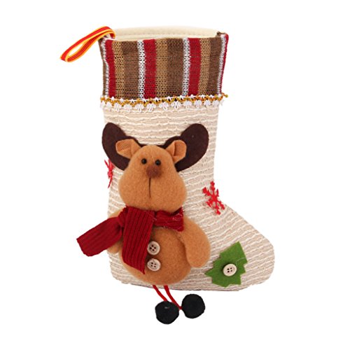 Chaussette Bas de Noël Motif de Renne Sac Cadea...