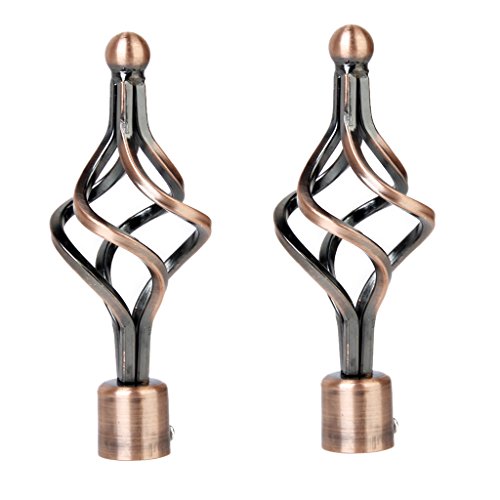 2pcs Embouts de Tringle à Rideau Diamètre Intér...