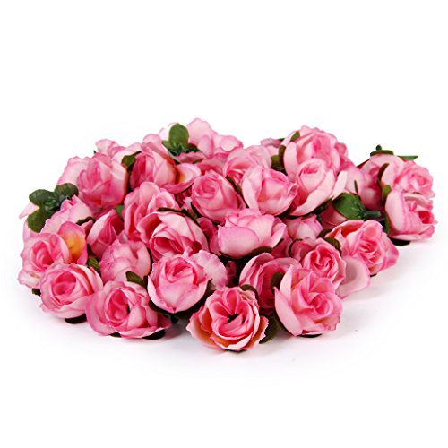 50pcs Roses Artificielles Capitules Têtes de Fl...