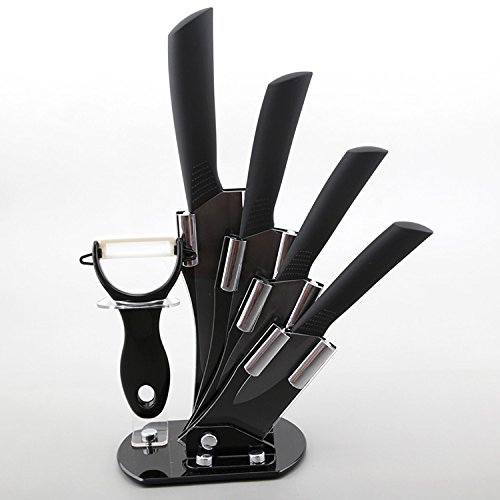 Couteau en céramique set de 6 pièces, incurvé n...