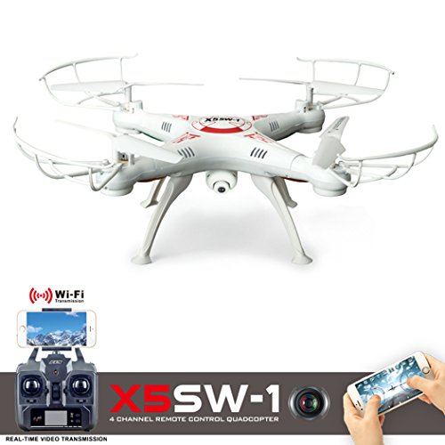 Sweetheart's Mode de controle a distance 4 canaux 2.4G 6-Axis Gyro RC Headless Quadcopter X5SW-2 Drone avec Wifi Camera (FPV) pour Real Time Video Transmission code EAN 0612080172975 
