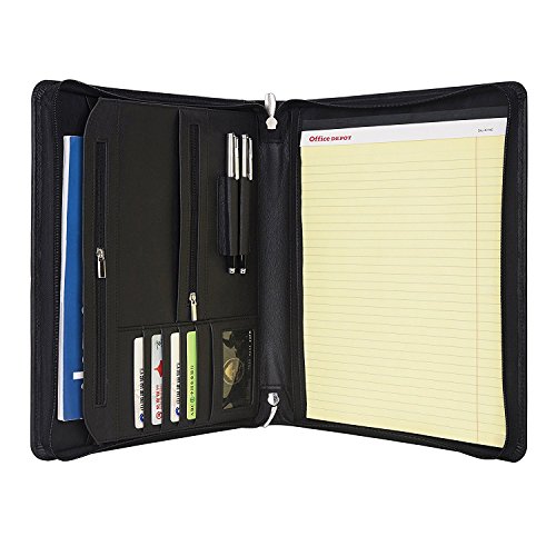 coface Coface Professional Padfolio avec fermeture à glissière, en cuir véritable, Padfolio pour iPad Pro 9.7, l'air iPad, iPad air2, sumsung S2 9.7, A4 (iPad 4 Retina / iPad 3 / iPad 2, Noir) code EAN 0612409445919 