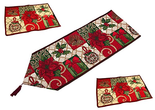 NKTM Festival Nappe Runner Napperon Avec Des Napperons, Décorations Pour Votre Table, Bar ou Commode et Cabinet de La Télé 0612592597136 (0612592597136)