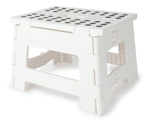 Marche pied pliable blanc Rhino