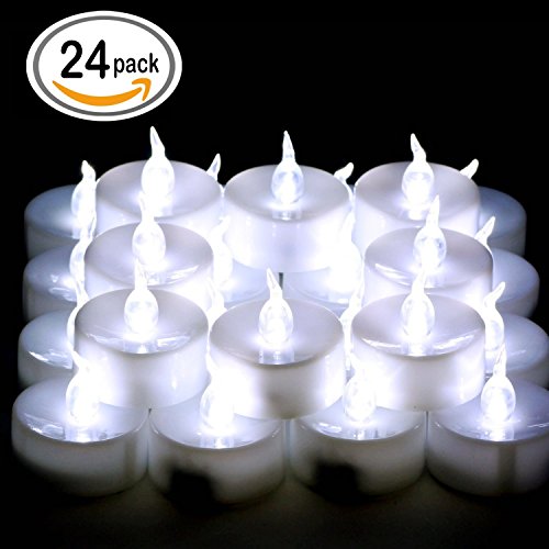 Bougies led à piles pour decoration lot de 24 l...