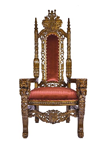 derrys Kings Fauteuil, rouge, en bois, acajou/R...