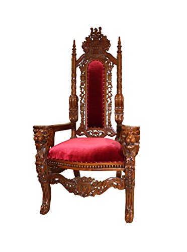 derrys Kings Fauteuil, rouge, en bois, acajou/R...