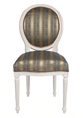 Français Louis côté Chaise Crème Or Vert Regenc...