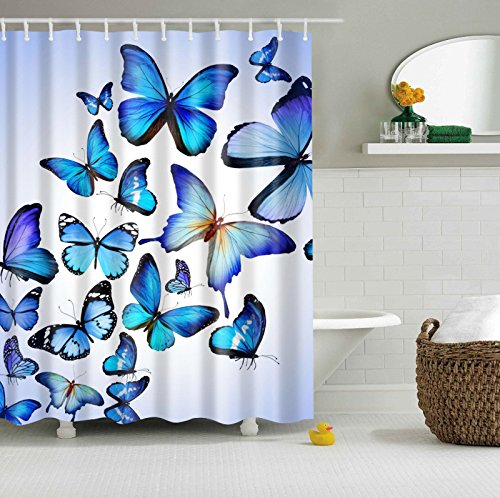 colorfulworld Colorfulworld Imprimé numérique antibactérienne Mildiou Preuve 100% Douche résistant à l'eau Polyester Tissu rideau anti-moisissures Lavable, 150 * 180cm 0613635445933 (0613635445933)