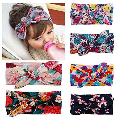 6 pcs bébé fille bandeau cheveux élastique flor...