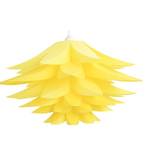 Nabi DIY Lotus Abat-jour Style Chandelier & Lustre Abat jour de Suspension Ceiling Pendant Pour Salon de Noël Chambre Bureau Salle à Manger Art Déco Eclairage Jaune 0614253195927 (0614253195927)