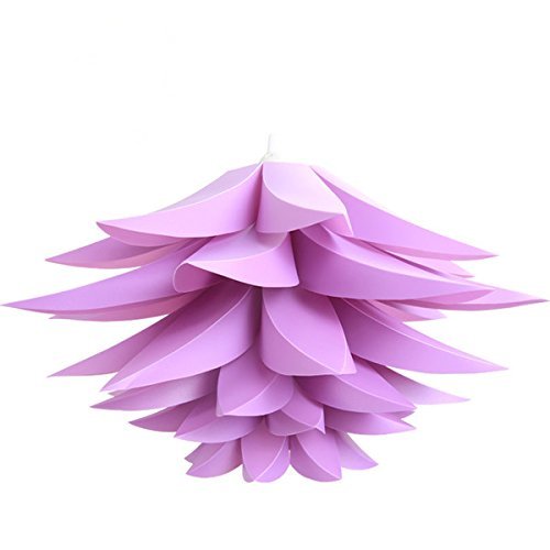 Nabi DIY Lotus Abat-jour Style Chandelier & Lustre Abat jour de Suspension Ceiling Pendant Pour Salon de Noël Chambre Bureau Salle à Manger Art Déco Eclairage Violet 0614253195934 (0614253195934)