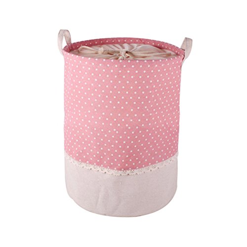 Pliable rond panier à linge coton sac de rangem...