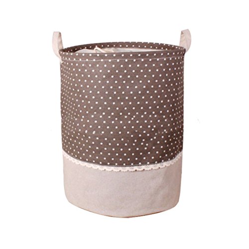 Pliable rond panier à linge coton sac de rangem...