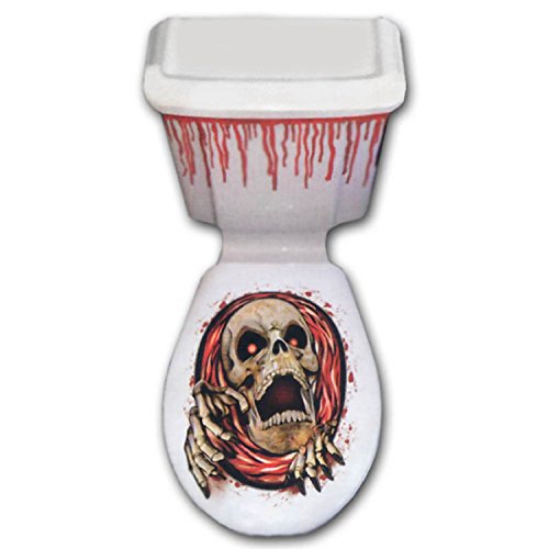 Décoration halloween - Sticker toilette mort vi...