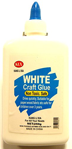 KLX White PVA Glue Washable Glue Childrens Glue Craft Non Toxic Paper Card Wood New (250g) code EAN 0617215632843 