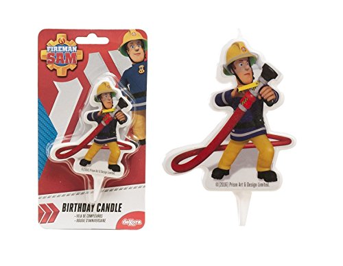 Bougie Sam le Pompier - Décoration Gâteau Anniv...