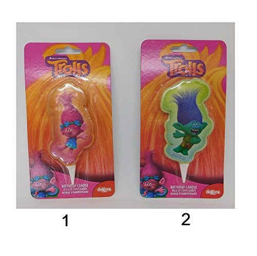 Bougie Trolls Troll - Déco Gâteau Anniversaire ...