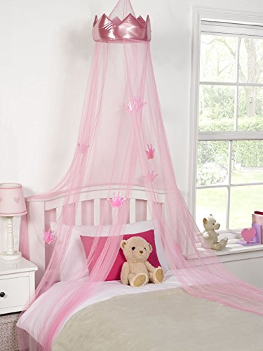 Ideal Textiles, Pink Princess Crown Bedroom Bed...