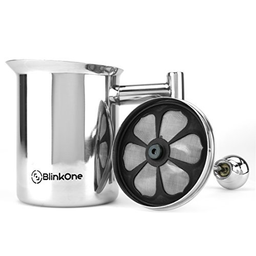 BlinkOne blinkone Mousseur à lait?: Mousseur à vapeur et à double maille manuel?; Café Thé écologique (14 oz) 0617724928895 (0617724928895)