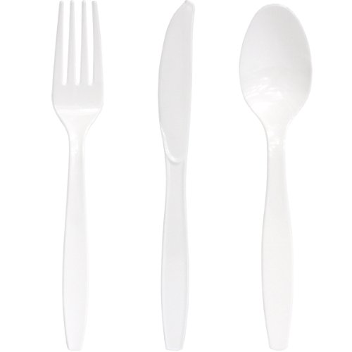 Sortie Thali Lot de 300 couverts en plastique B...