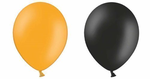Ballons Latex Halloween Orange (x 50) Noir (x 5...