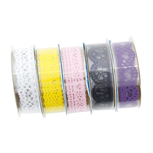 5pcs style ruban de dentelle / ruban adhésif co...