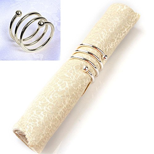 niceEshop Tm) rond de serviette en alliage spirale (argent, 4,5cm) code EAN 0621033689217 