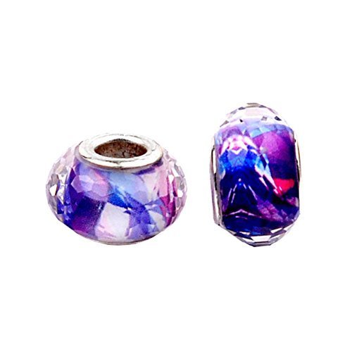 Bling Stars Bling étoiles coloré Perles fascinante facettes cristal Entretoises Solid Core en verre de Murano Charme Compatible avec bracelets Pandora code EAN 0621946729161 