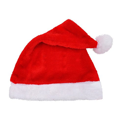 ACVIP Chapeau bonnet de père noël avec pompon coloris rouge et blanc pour femme /homme (rouge+blanc) 0621990006706 (0621990006706)