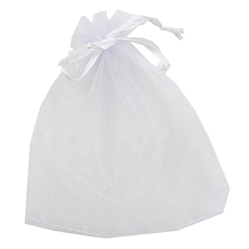 Cordon organza mariage candy sac cadeau bijoux d'emballage pochette pochettes 50 (blanc), blanc, 12x17cm 0622110061704 Générique