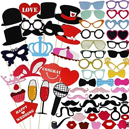 75pcs Accessoires Photobooth Masquerade Accesso...