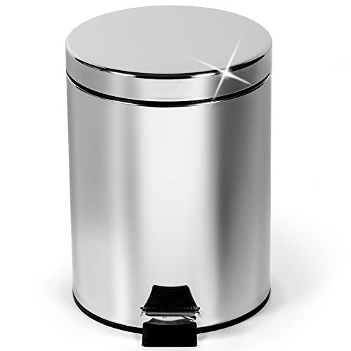 ArtMoon Moon Poubelle à Pédale Ronde 5L Inox Sa...