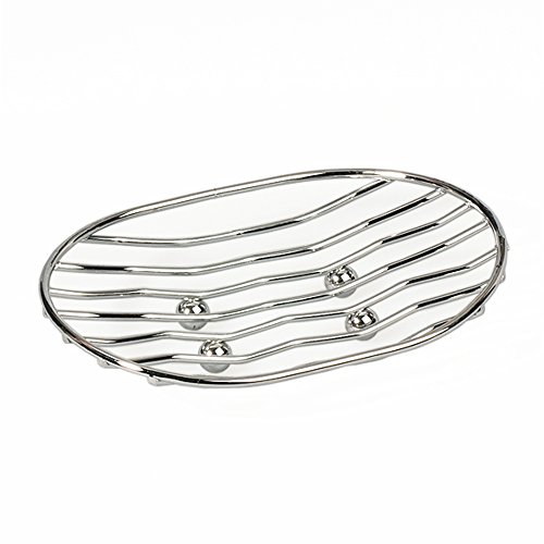 ArtMoon Teslin Porte-Savon Ovale Acier Chrome 1...