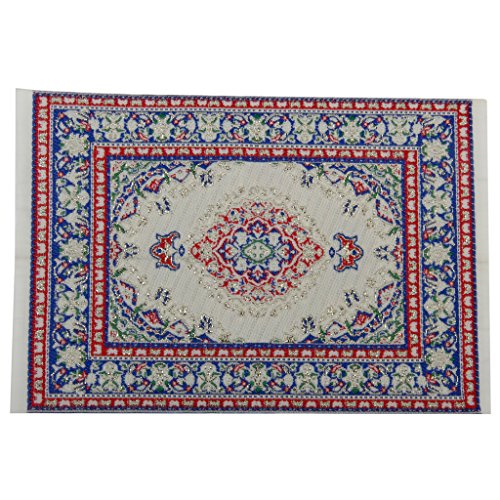 Tapis Tissé Multicolore Miniature pour 1/12 Mai...