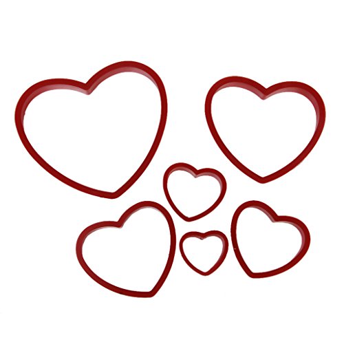 6pcs Emporte-pièces Moules Forme de Coeur pour ...