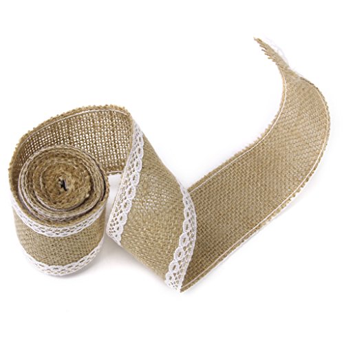 1 Rouleau Ruban en Jute et Dentelle Accessoire ...