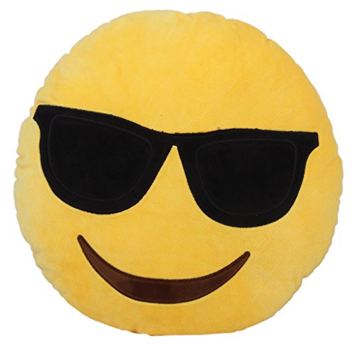 Coussin Oreiller Emoticône Emoji Rond en Peluch...