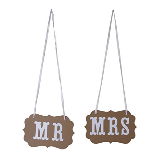 MR & MRS Cartes de Signe Bannière Banderole de ...