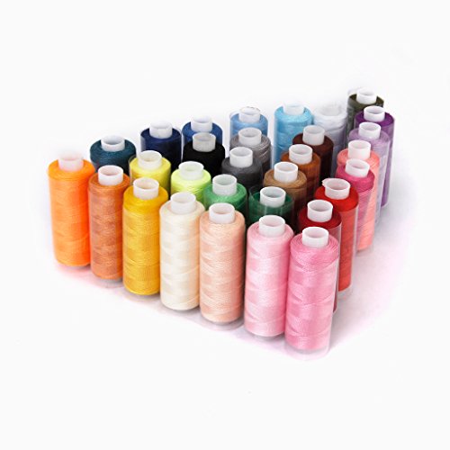 Lot de 30 Bobines Fils à Coudre en Polyester 40...