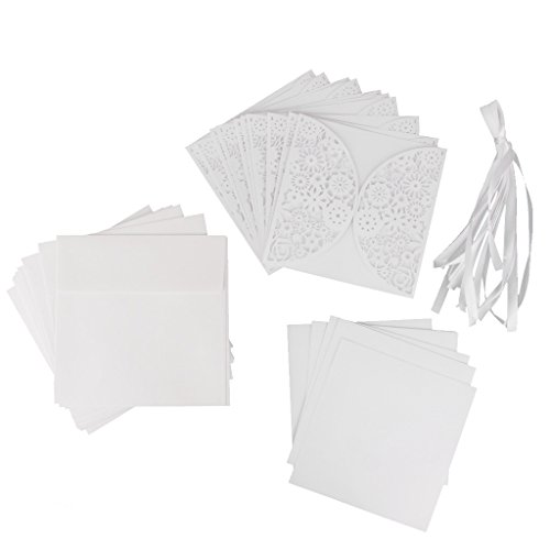 Lot de 10pcs Cartes d'invitation de Mariage Fai...