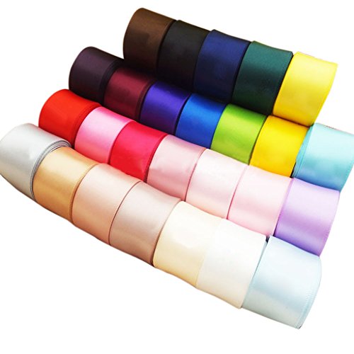 Lot de 24pcs ruban en satin pour artisanat diy ...