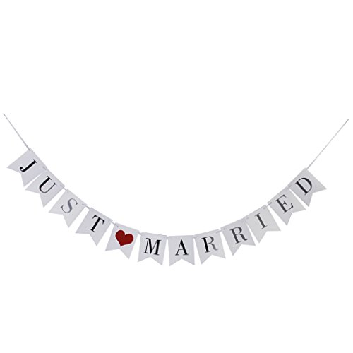 Générique Just Married Guirlande Bannière Banderole Décoration pour Mariage code EAN 0630125590201 