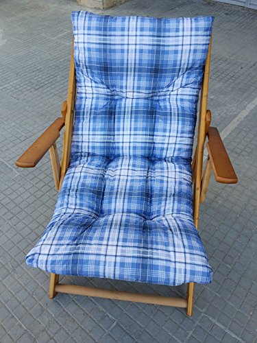 FAUTEUIL RELAX EN BOIS PLIABLE AVEC COUSSIN INT...