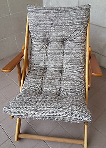 FAUTEUIL RELAX EN BOIS PLIABLE AVEC COUSSIN INT...