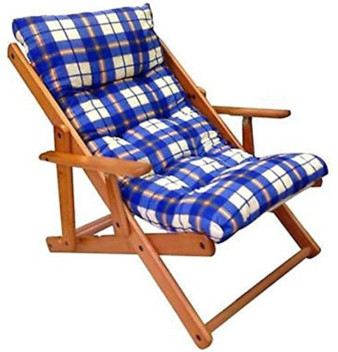 Fauteuil chaise relax chaise longue en bois pli...