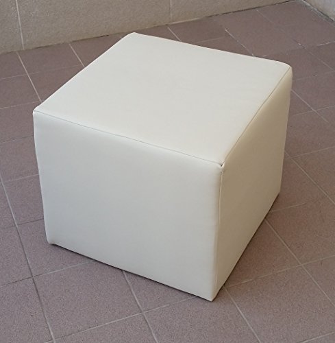 CAB POUF REPOSE-PIED CUBE AMEUBLEMENT CUIR DESI...